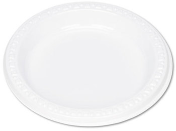 Tablemate® Plastic Dinnerware,  Plates, 6" dia, White, 125/Pack