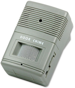 Tatco Visitor Arrival/Departure Chime,  Battery Operated, 2-3/4w x 2d x 4-1/4h, Gray