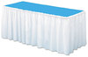 A Picture of product TBL-LS2914WH Tablemate® Table Set® Linen-Like Table Skirting,  29" x 14ft, White