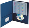 A Picture of product SMD-87854 Smead™ Two-Pocket Folders Folder, Textured Paper, 100-Sheet Capacity, 11 x 8.5, Dark Blue, 25/Box