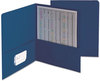 A Picture of product SMD-87854 Smead™ Two-Pocket Folders Folder, Textured Paper, 100-Sheet Capacity, 11 x 8.5, Dark Blue, 25/Box