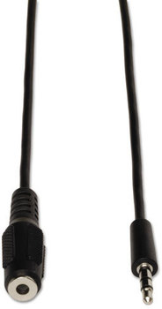 Tripp Lite Audio Cables,  6 ft, Black, 3.5 mm Male; 3.5 mm Female