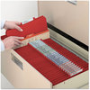A Picture of product SMD-13731 Smead™ Four-Section Colored Pressboard Top Tab Classification Folders with SafeSHIELD® Coated Fasteners Four 1 Divider, Letter Size, Bright Red, 10/Box