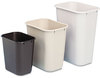 A Picture of product RCP-295500BG Rubbermaid® Commercial Deskside Plastic Wastebasket,  Rectangular, 3 1/2 gal, Beige