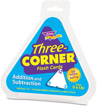 TREND® Three-Corner Flash Cards,  6 & Up, 48/Set