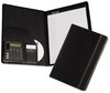 A Picture of product SAM-71220 Samsill® Slimline Padfolio,  Leather-Look/Faux Reptile Trim, Writing Pad, Black