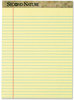 A Picture of product TOP-74890 TOPS™ Second Nature® Recycled Ruled Pads,  8 1/2 x 11 3/4, Canary, 50 Sheets, Dozen