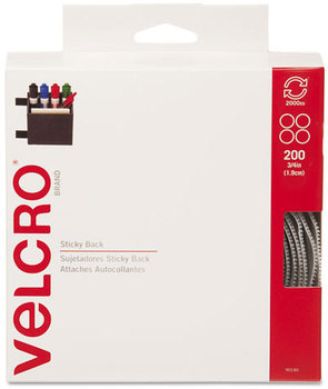 Velcro® Sticky-Back® Hook & Loop Fasteners,  Dispenser, 3/4 Inch, Beige, 200/Roll