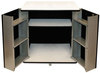 A Picture of product VRT-35157 Vertiflex™ Refreshment Stand,  Two-Shelf, 29 1/2w x 21d x 33h, Black/White