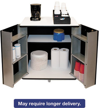 Vertiflex™ Refreshment Stand,  Two-Shelf, 29 1/2w x 21d x 33h, Black/White