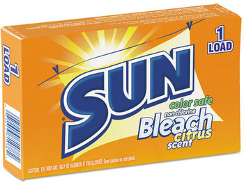 SUN® Color-Safe Powder Bleach - Vend Pack,  Vend Pack, 1 load Box, 100/Carton