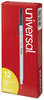 A Picture of product UNV-27410 Universal™ Ballpoint Stick Pen Medium 1 mm, Black Ink, Gray/Black Barrel, Dozen