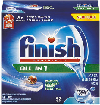 FINISH® Powerball® Dishwasher Tabs,  Fresh Scent, 32/Box