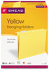 A Picture of product SMD-64069 Smead™ Colored Hanging File Folders with 1/5 Cut Tabs Letter Size, 1/5-Cut Yellow, 25/Box