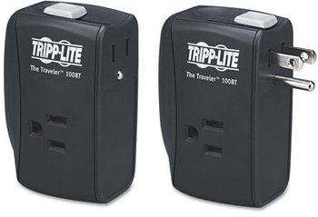 Tripp Lite Protect It!™ Two-Outlet Portable Surge Suppressor,  1050 Joules, Black