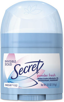 Secret® Invisible Solid Anti-Perspirant & Deodorant,  Powder Fresh, 0.5 oz Stick, 24/Case