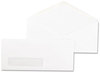 A Picture of product UNV-35211 Universal® Business Envelope Open-Side 1 Window, #10, Commercial Flap, Gummed Closure, 4.13 x 9.5, White, 500/Box