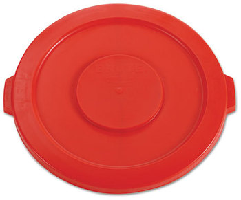 Rubbermaid® Commercial Round Brute® Lid,  for 32-Gallon Round Brute Containers, 22 1/4", dia., Red