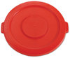 A Picture of product RCP-2631RED Rubbermaid® Commercial Round Brute® Lid,  for 32-Gallon Round Brute Containers, 22 1/4", dia., Red