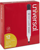 A Picture of product UNV-43681 Universal™ Dry Erase Marker Medium Bullet Tip, Black, Dozen