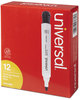 A Picture of product UNV-43681 Universal™ Dry Erase Marker Medium Bullet Tip, Black, Dozen