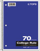 A Picture of product TOP-65021 TOPS™ Coil-Lock Wirebound Notebooks,  College/Medium, 10 1/2 x 8, White, 70 Sheets