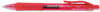 A Picture of product UNV-39914 Universal™ Comfort Grip® Clear Barrel Retractable Gel Ink Roller Ball Pen Medium 0.7 mm, Red Clear/Red Dozen