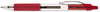 A Picture of product UNV-39914 Universal™ Comfort Grip® Clear Barrel Retractable Gel Ink Roller Ball Pen Medium 0.7 mm, Red Clear/Red Dozen