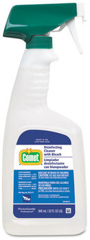 Comet® Disinfecting Cleaner with Bleach,  32 oz., Plastic Spray Bottle, Fresh Scent, 8/CT