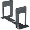 A Picture of product UNV-54095 Universal® Economy Bookends Nonskid, 5.88 x 8.25 9, Heavy Gauge Steel, Black, 1 Pair