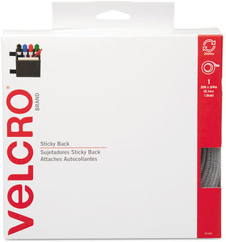 Velcro® Sticky-Back® Hook & Loop Fasteners,  3/4 Inch x 30 ft. Roll, White