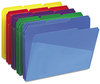 A Picture of product SMD-10540 Smead™ Poly Colored File Folders With Slash Pocket 1/3-Cut Tabs: Assorted, Letter Size, 0.75" Expansion, Colors, 30/Box