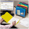 A Picture of product SMD-10540 Smead™ Poly Colored File Folders With Slash Pocket 1/3-Cut Tabs: Assorted, Letter Size, 0.75" Expansion, Colors, 30/Box