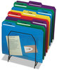 A Picture of product SMD-10540 Smead™ Poly Colored File Folders With Slash Pocket 1/3-Cut Tabs: Assorted, Letter Size, 0.75" Expansion, Colors, 30/Box