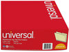 A Picture of product UNV-16112 Universal® Double-Ply Top Tab Manila File Folders 1/2-Cut Tabs: Assorted, Letter Size, 0.75" Expansion, 100/Box