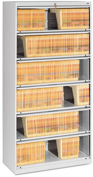 Tennsco Fixed Shelf Lateral File,  36w x 16 1/2d x 75 1/4, Light Gray