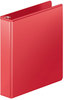A Picture of product WLJ-363341797 Wilson Jones® Heavy-Duty Round Ring View Binder with Extra-Durable Hinge,  1 1/2" Cap, Red