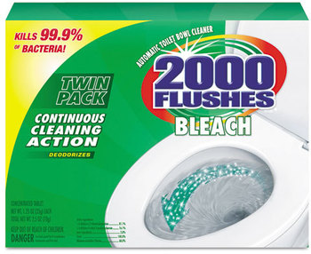 WD-40® 2000 Flushes® Blue Plus Bleach,  1.25oz, Box, 2/Pack, 6 Packs/Carton