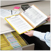 A Picture of product SMD-19098 Smead™ Eight-Section Colored Pressboard Top Tab Classification Folders with SafeSHIELD® Coated Fasteners Eight 3 Dividers, Legal Size, Yellow, 10/Box