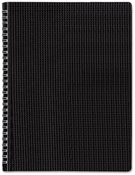 Blueline® Duraflex Poly Notebook,  8 1/2 x 11, Ruled, Twin Wire Bound, Black Cover, 80 Sheets