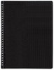 A Picture of product RED-B4181 Blueline® Duraflex Poly Notebook,  8 1/2 x 11, Ruled, Twin Wire Bound, Black Cover, 80 Sheets