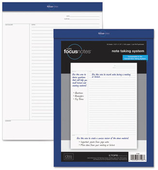 TOPS™ FocusNotes™ Legal Pad,  8 1/2 x 11 3/4, White, 50 Sheets