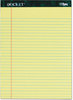 A Picture of product TOP-63406 TOPS™ Docket™ Ruled Perforated Pads,  8 1/2 x 11 3/4, Canary, 50 Sheets, 6/Pack