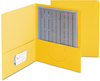 A Picture of product SMD-87862 Smead™ Two-Pocket Folders Folder, Textured Paper, 100-Sheet Capacity, 11 x 8.5, Yellow, 25/Box