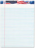 A Picture of product TOP-75140 TOPS™ American Pride™ Writing Pad,  Legal/Wide, 8 1/2 x 11 3/4, White, 50 Sheets, Dozen