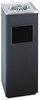 A Picture of product SAF-9696BL Safco® Square Ash 'N' Trash Sandless Urn,  Square, Stainless Steel, 3gal, Black/Chrome