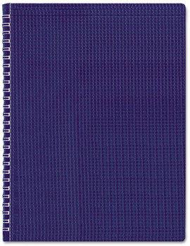 Blueline® Duraflex Poly Notebook,  8 1/2 x 11, Ruled, Twin Wire Binding, Blue Cover, 80 Sheets
