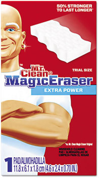 Mr. Clean® Magic Eraser Extra Power,  4 3/5" x 2 2/5", 7/10" Thick, White, 30/Case
