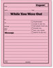 A Picture of product TOP-3002P TOPS™ Pink Message Pad,  One-Sided, 4 1/4 x 5 1/2, 50/Pad, Dozen