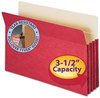 A Picture of product SMD-74231 Smead™ Colored File Pockets 3.5" Expansion, Legal Size, Red